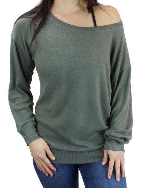 Ultra Soft Off-shoulder Sweatshirt/Sweater - MsLovely