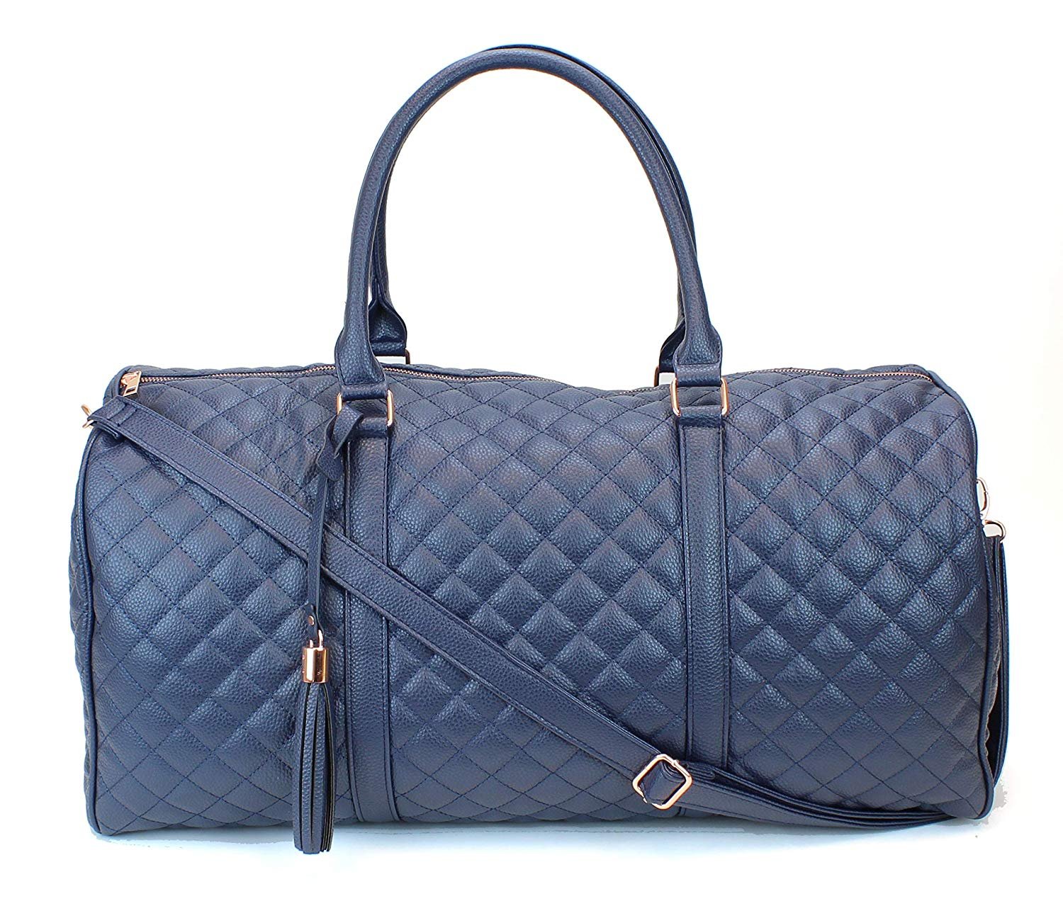 Duffel Leather Blue Duffle Bag, For Travel